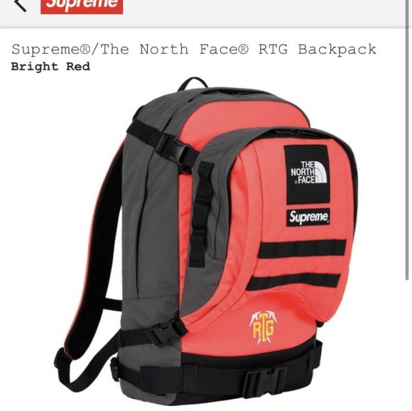 SOLD! Supreme North Face RTG Backpack Rocket Red - Picture 12 of 13